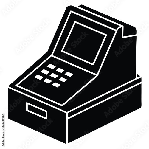 cashier element isolated electronic payment machin