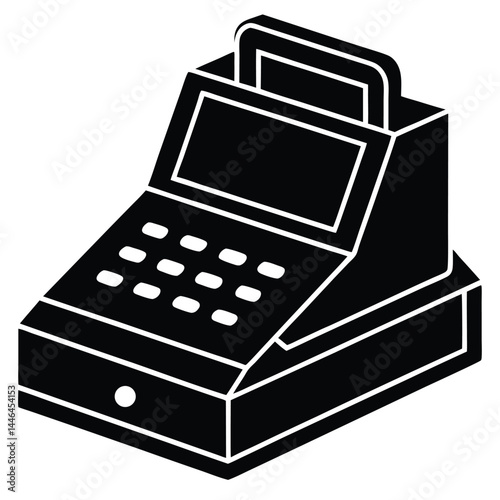 cashier element isolated money counting machine on