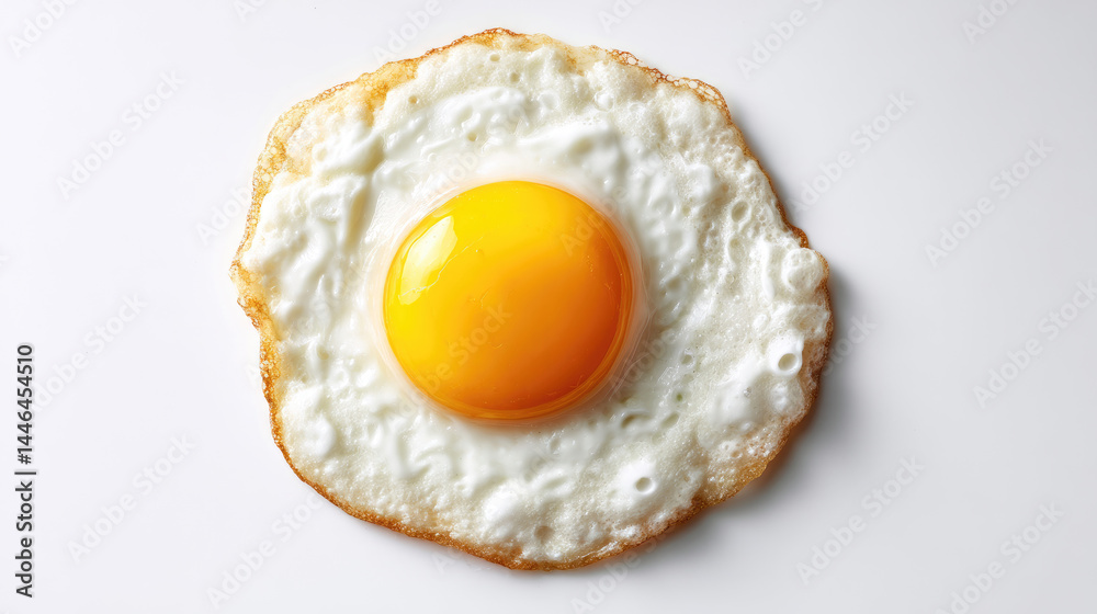 Fried egg on white background Fried egg on white background