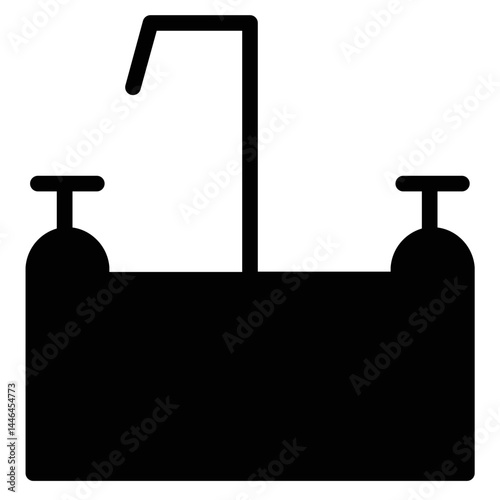Faucet Tap Water Glyph Icon