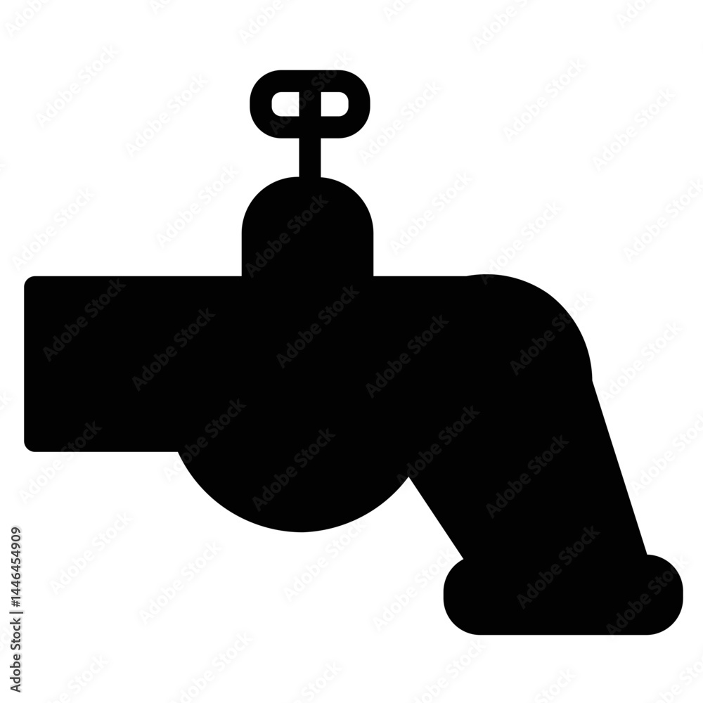 Tap Faucet Water Glyph Icon Tap Faucet Water Glyph Icon
