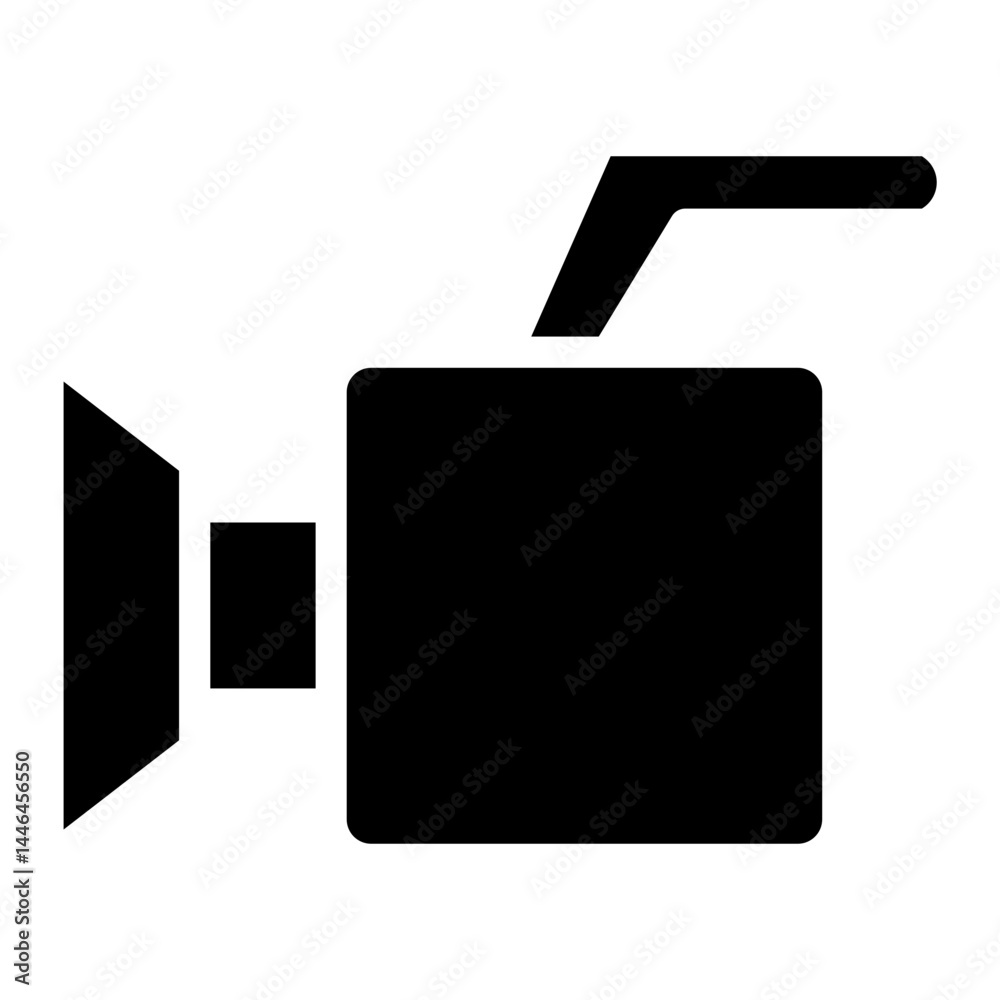 Camera Film Recorder Glyph Icon Camera Film Recorder Glyph Icon