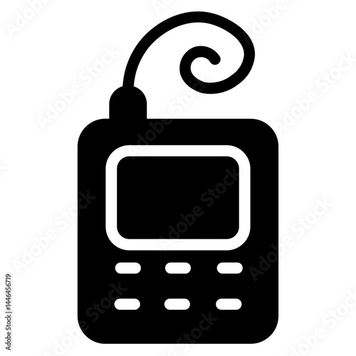 Radio Talkie Walkie Glyph Icon