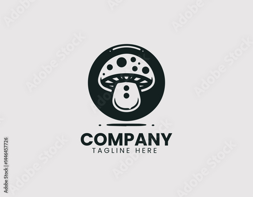Champignon Mushroom Vector Logo Design