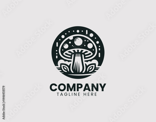 Champignon Mushroom Vector Logo Design