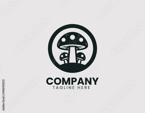 Champignon Mushroom Vector Logo Design