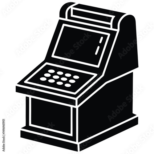 cashier element isolated price checker machine on  