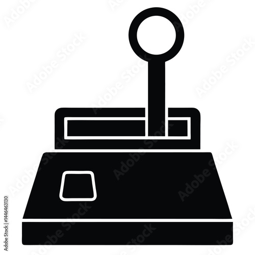 cashier element isolated till key on white backgro