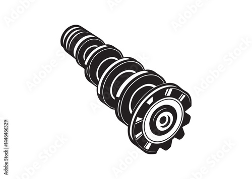 Camshaft silhouette vector