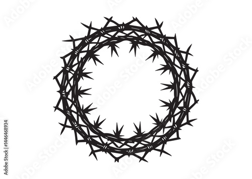 Crown of thorns silhouette vector