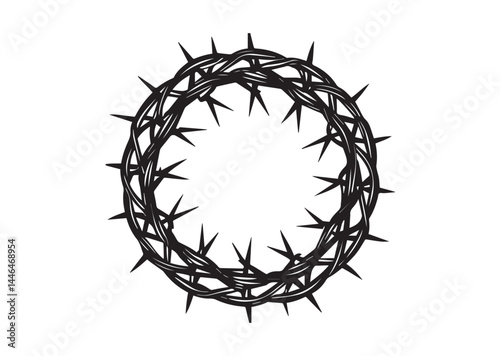 Crown of thorns silhouette vector