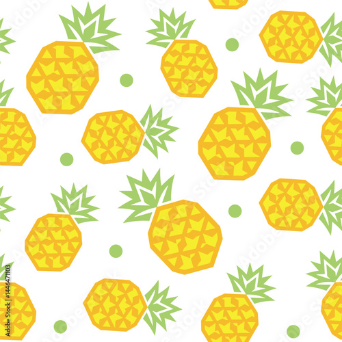 Abstract geometric pineapple pattern. Seamless pattern for fashion design, fabric, wallpaper and all kinds of prints on light background.
