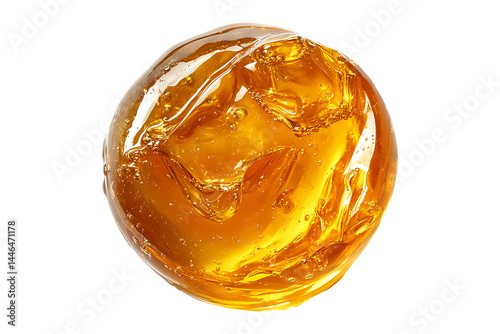 Argan oil gel texture isolated on transparent background
