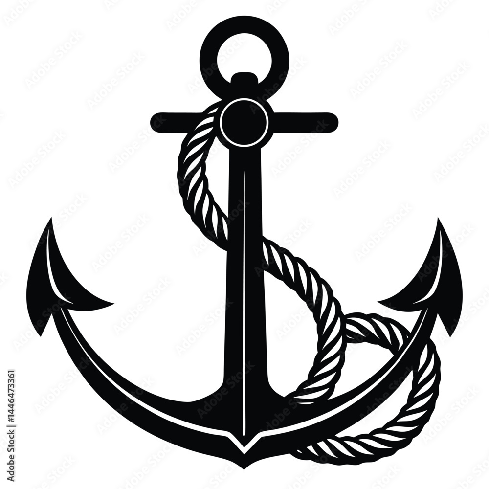 sailor element isolated anchor rope on white backg sailor element isolated anchor rope on white backg