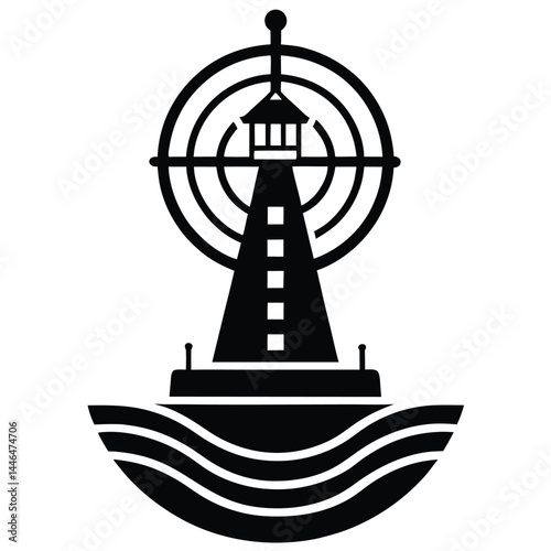 sailor element isolated harbor radar on white back