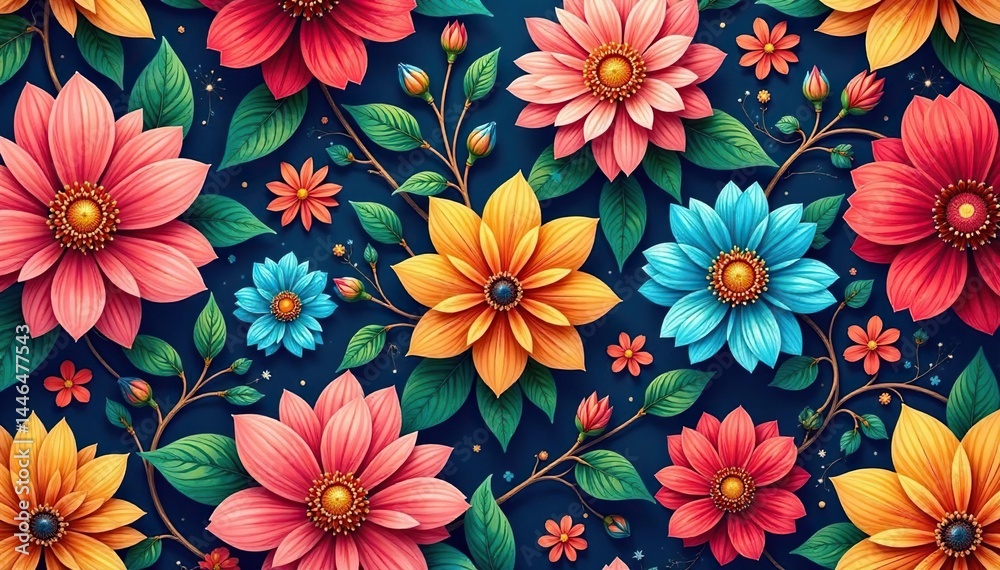 Intricate floral pattern, seamlessly repeating, floral background, interior design, elegant Intricate floral pattern, seamlessly repeating, floral background, interior design, elegant