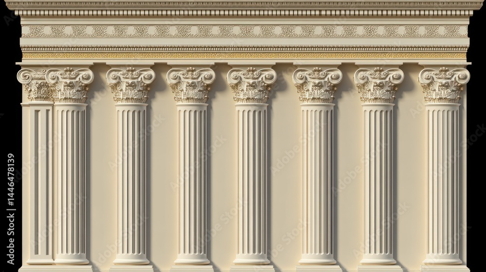 Fototapeta premium Classical Columns Facade Design