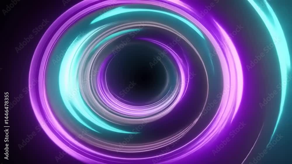 Abstract swirling vortex of vibrant purple and teal colors with a dark center, evoking a sense of depth Abstract swirling vortex of vibrant purple and teal colors with a dark center, evoking a sense of depth