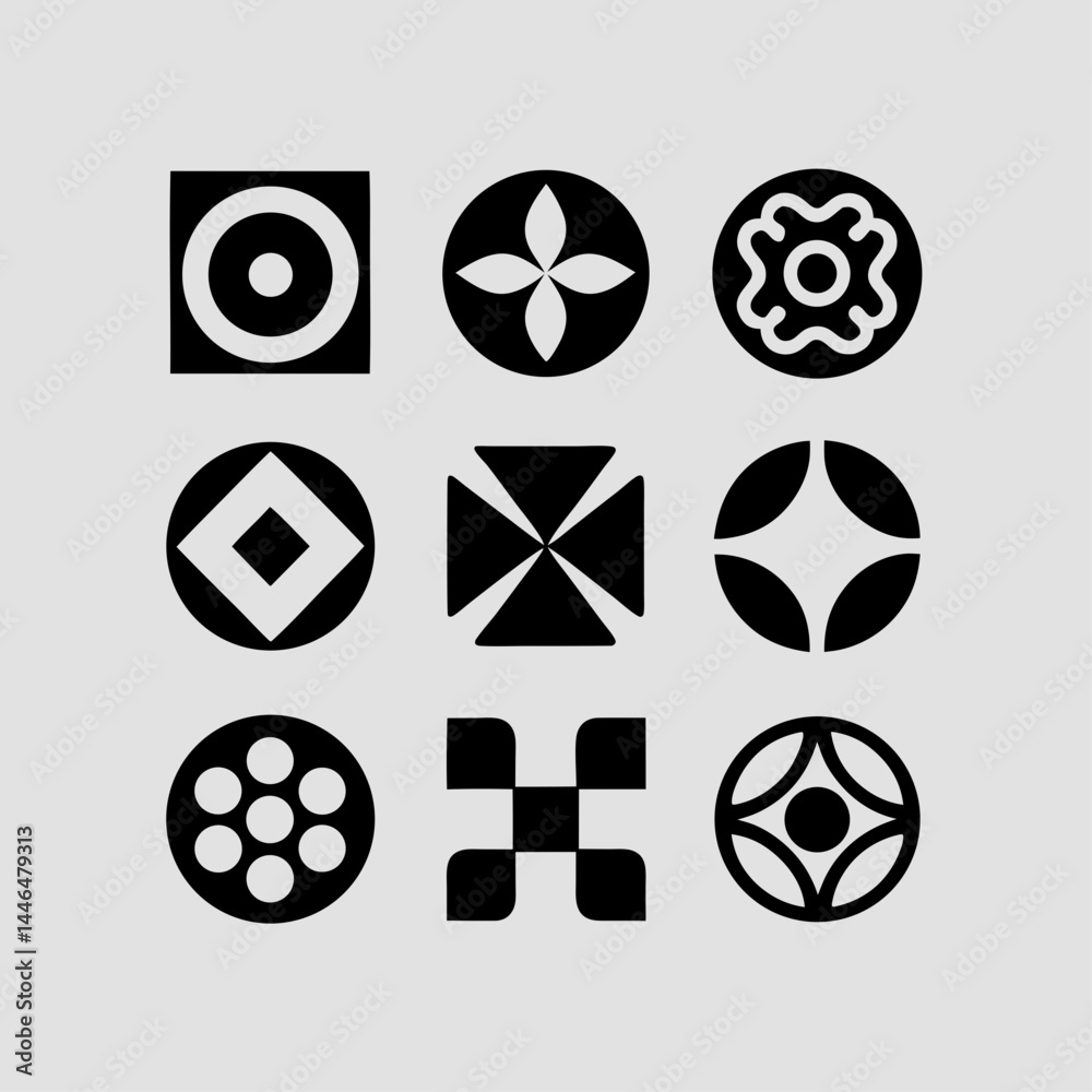 Geometric Shapes Icon Set for Branding and Logo Design Geometric Shapes Icon Set for Branding and Logo Design