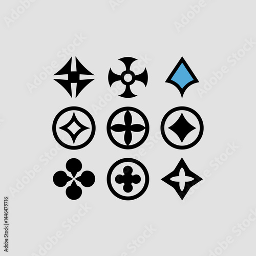 Elegant Geometric Shapes Icons perfect for Branding and Logo Design