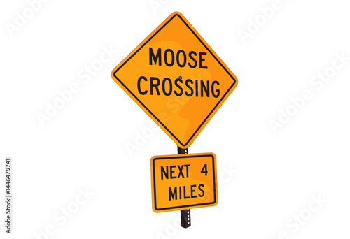 Moose Crossing Sign
