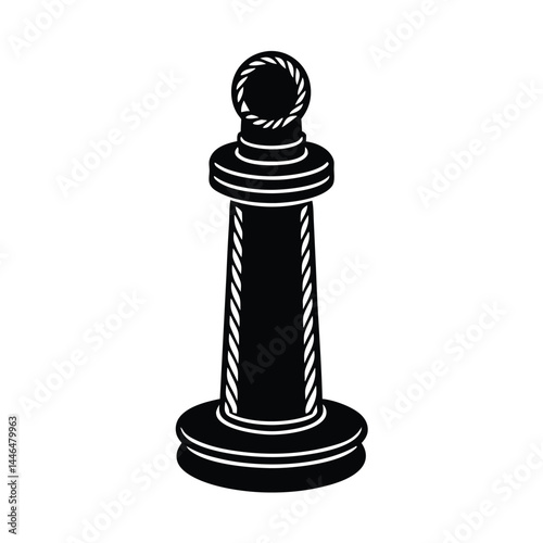 sailor element isolated mooring bollard on white b
