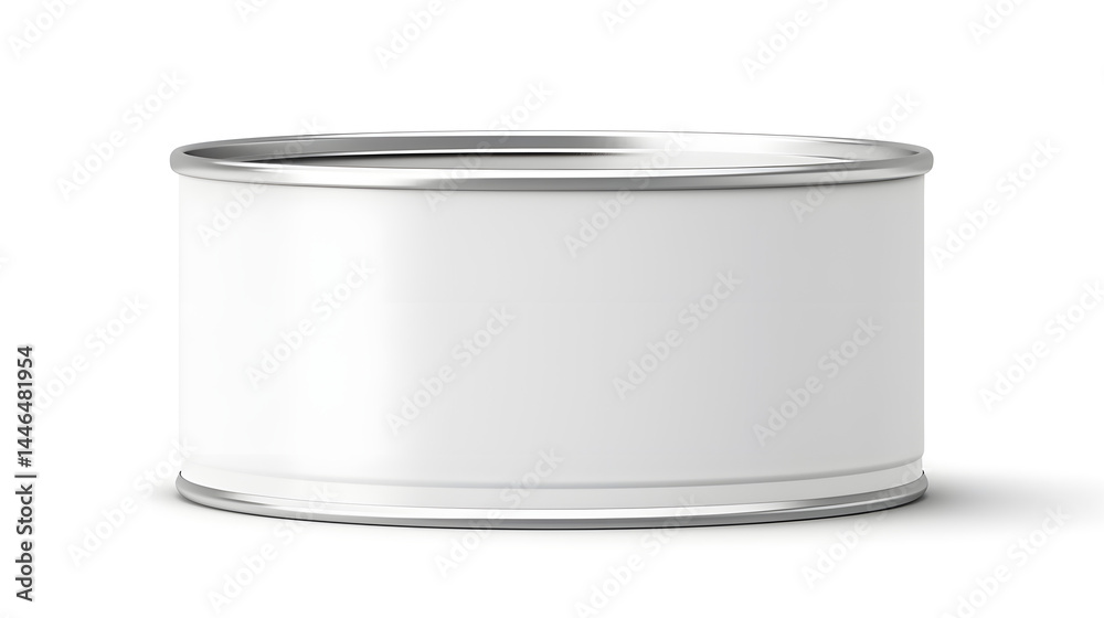 Professional Aluminum Food Container Mockup for Realistic Tin Can Presentation Professional Aluminum Food Container Mockup for Realistic Tin Can Presentation