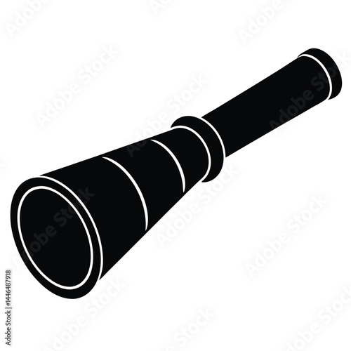 sailor element isolated spyglass on white backgrou 