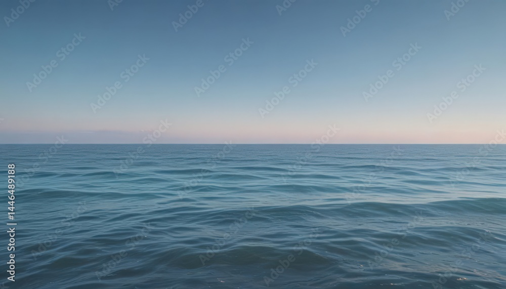 Obraz premium Subtle light blue to deeper aqua gradient, calming ocean vibes , digital art, atmosphere