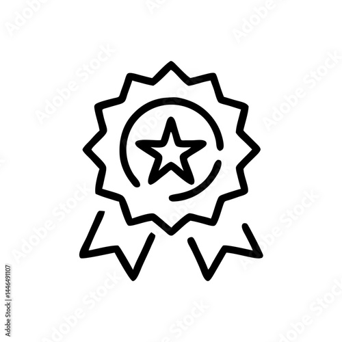 Award Badge Design Star Seal Graphic for Branding and Logo Use