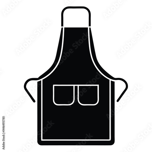 barber element isolated apron on white backgrou 