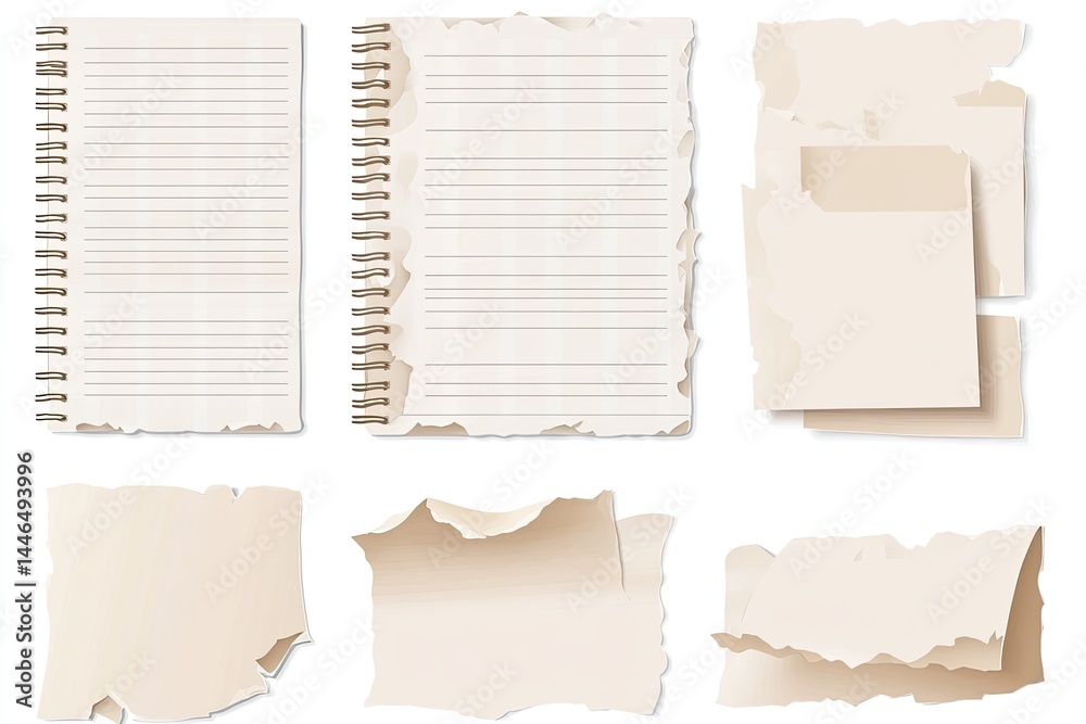 Fototapeta premium Vintage Notebook and Sticky Notes