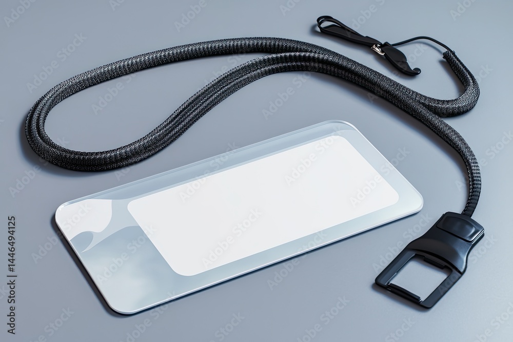 Blank ID Card Holder with Cord Blank ID Card Holder with Cord