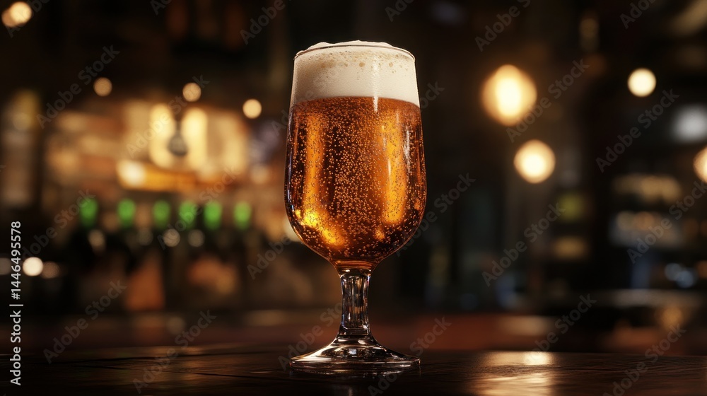 Golden Hour Pint: A Refreshing Beer in a Cozy Pub Golden Hour Pint: A Refreshing Beer in a Cozy Pub
