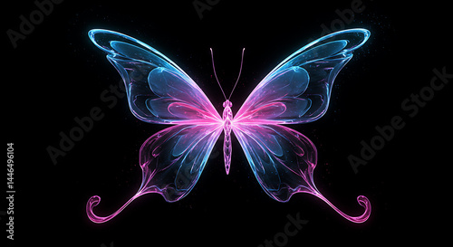 butterfly on black background