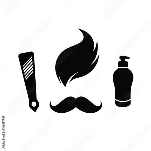 barber element isolated hair wax on white backgrou 