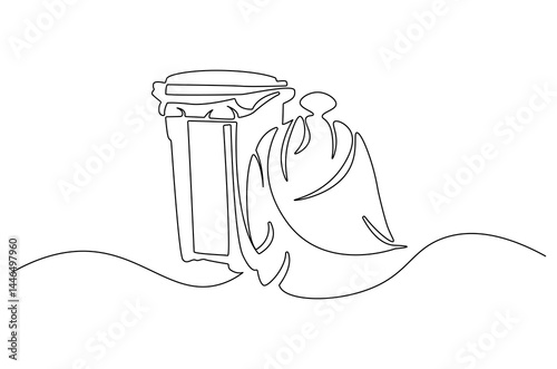 Continuous one line drawing of Tulip. Single line drawing illustration of Flower tulip. Minimalist tulip flower concept vector art. Doodle line illustration