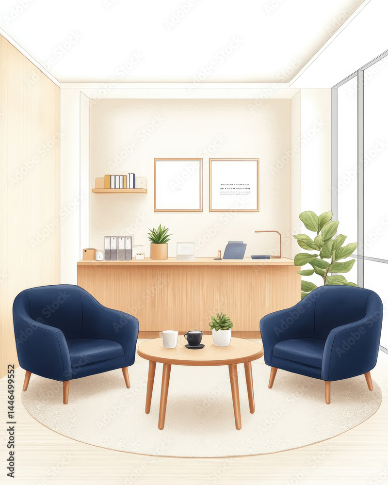 Fototapeta premium Modern living room interior furniture