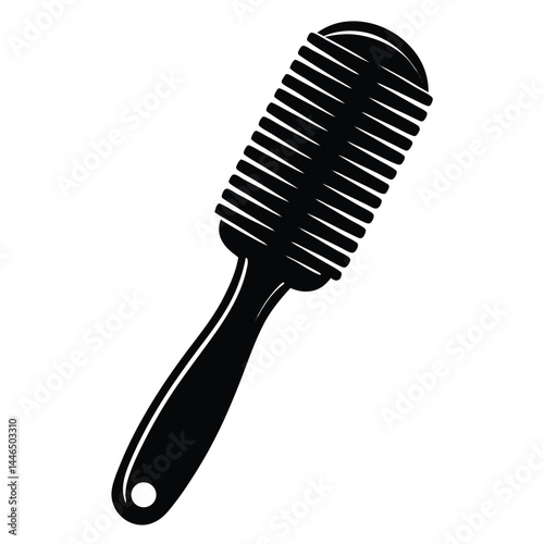 barber element isolated hairbrush on white backgro 