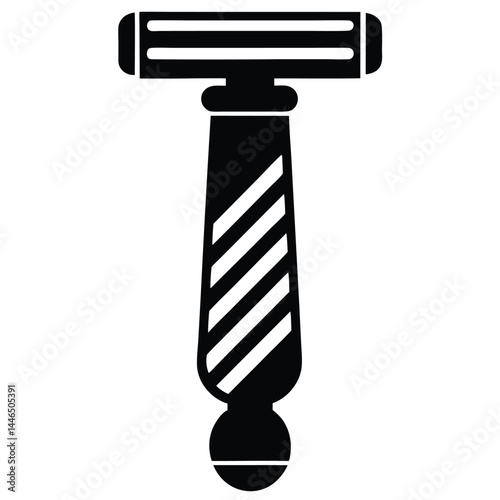 barber element isolated razor holder on white back