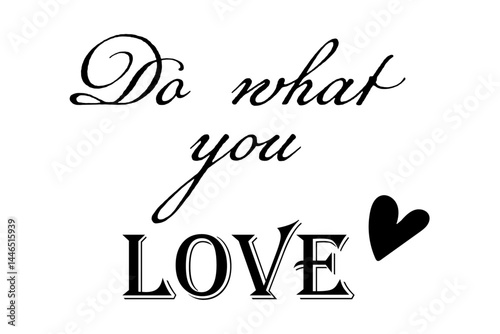 Do what you LOVE
おしゃれなロゴマーク（カリグラフィ）