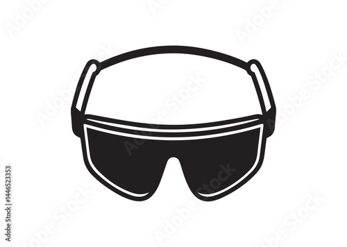 Safety glasses silhouette vector