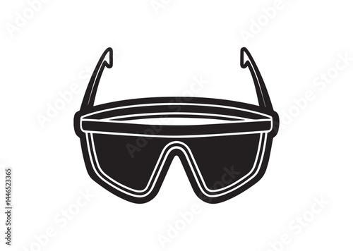 Safety glasses silhouette vector