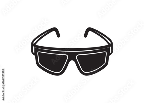 Safety glasses silhouette vector