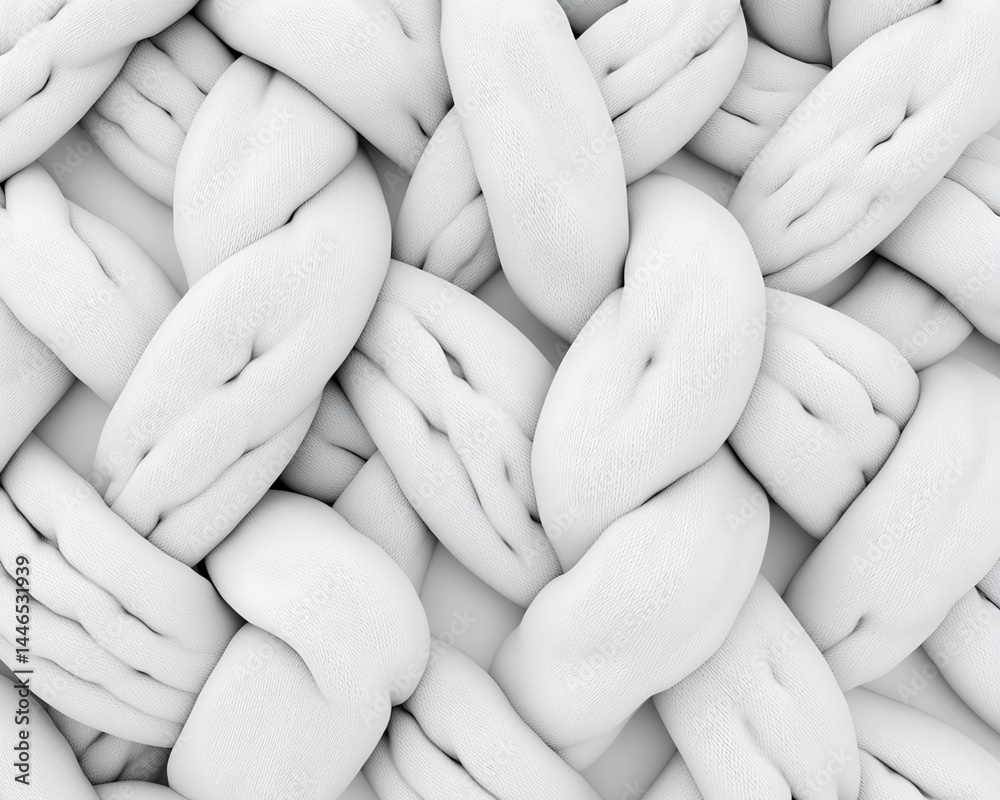 White Textured Woven Textile Surface