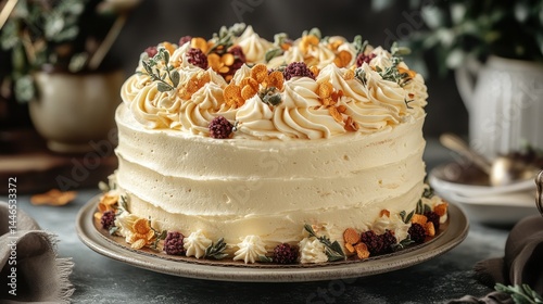 Wallpaper Mural Elegant autumnal buttercream cake Torontodigital.ca