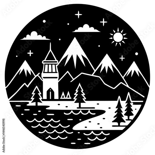 Hand-Drawn Nature and Landscape Elements Collection