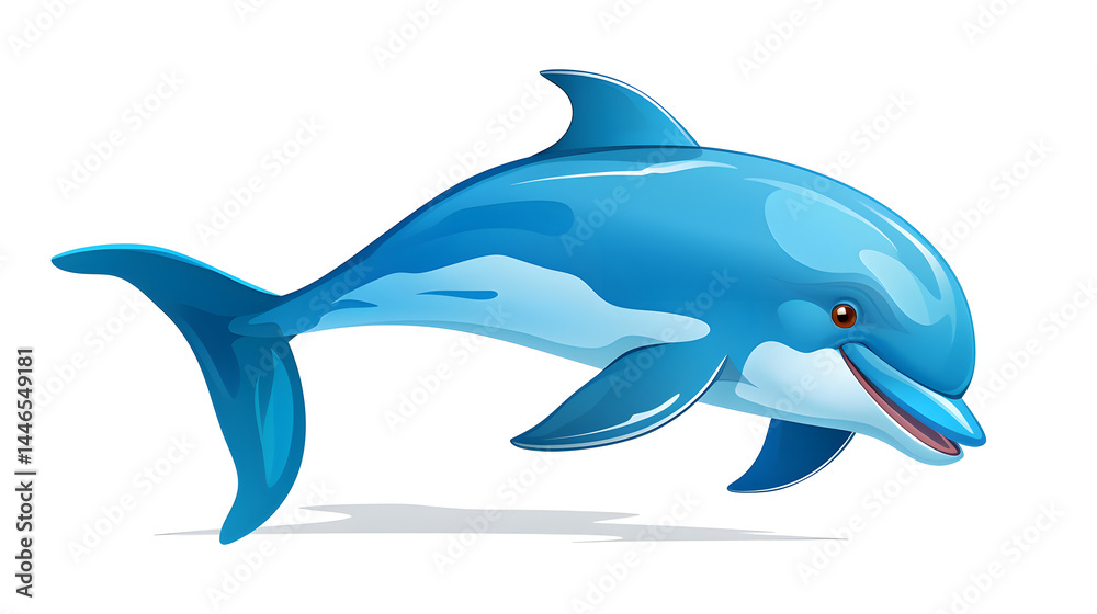 Professional and Creative Dolphin Illustration Cartoon Vector for Various Projects