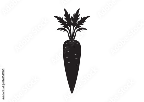 Carrot silhouette vector