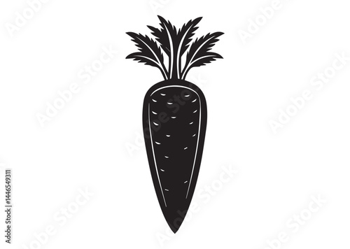 Carrot silhouette vector